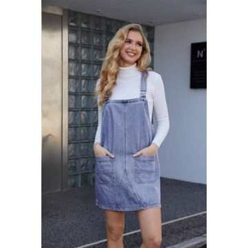 Jumppmile Women's Adjustable Denim Overalls for Summer