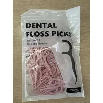 Baderke 600 Count Floss Picks Bulk Dental Flossers Picks for Adults Non Breakable Tooth Picks Flossers Teeth Cleaning Dental for Family Pack Travel(Light Pink)