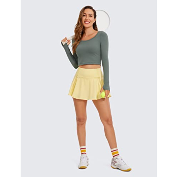 CRZ YOGA Butterluxe Crop Top for Women Comfortable Fit