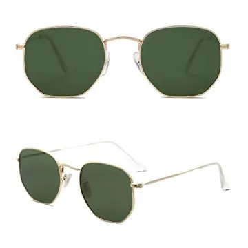 SOJOS Retro Square Hexagonal Sunglasses UV400 Polarized