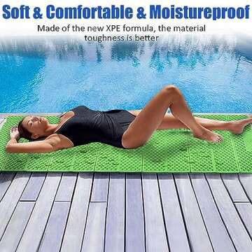 Foam Camping Pads for Sleeping, Foldable Closed Cell Foam Camping Mattress, Waterproof Outdoor Sleeping Mat for Ultralight Backpacking Thru-Hiking