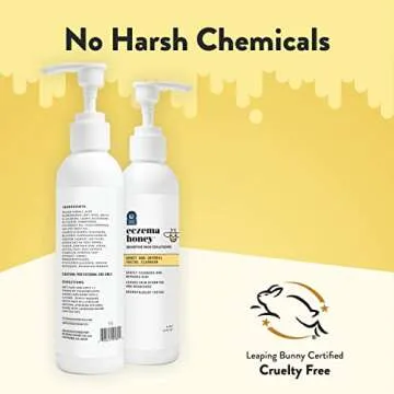 ECZEMA HONEY Oatmeal Facial Cleanser - Natural Eczema Face Wash Prevents Breakouts - Daily Gentle Face Cleanser for Dry, Itchy, Sensitive, & Irritable Skin (6 Oz)