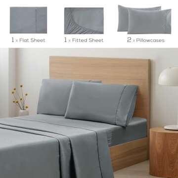 Mueller Luxury 4 Piece Twin XL Sheet Sets - Ultra-Soft 1800 Series, Cooling & Breathable Twin XL Bed...