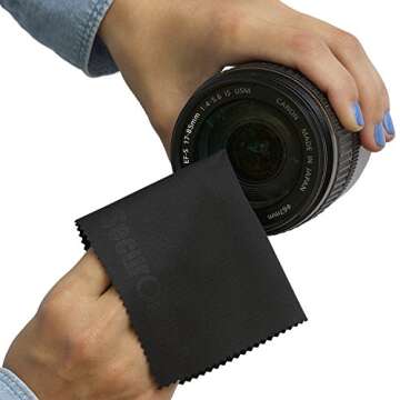 Microfiber Cleaning Cloths (6 Pack) for Eyeglasses, Camera Lens, Smartphones and Tablets