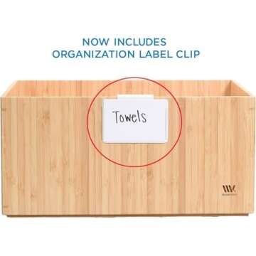 MobileVision Bamboo Storage Box Multi-Purpose Organizer for Kitchen Supplies Holder, Fruit Bin, Cabi...