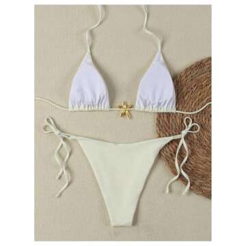 SHENHE Women's Triangle String Bikini Set – Stylish & Comfortable Halter Swimsuit