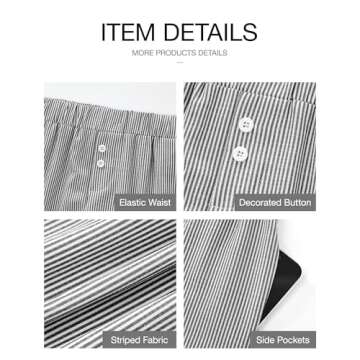 BTFBM Striped Boxer Shorts for Women 2025 Summer