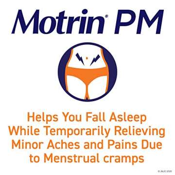 Motrin PM Caplets, 200 mg Ibuprofen & 38 mg Sleep Aid, Nighttime Relief for Minor Pains, 80 ct.