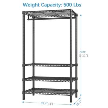 VIPEK V1S Heavy Duty 4-Tier Garment Rack for Clothes
