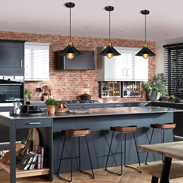 SEABLE Black Industrial Pendant Lights Ideal for Kitchens