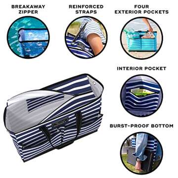 SCOUT BJ Bag - Large, Utility Tote Bag for Women, Nurses, Teachers and Moms with Zipper & 4 Exterior...