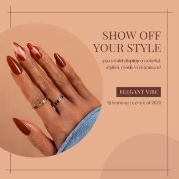 Beetles Gel Nail Polish Set-16 PCS 15ml Pink Nude Neutral Gel Polish Brown Glitter Uv Gel Nail Set Soak Off Nail Polish Daily Nail Design with Glossy Matte Base Top Coat Gifts for Wonen Girls