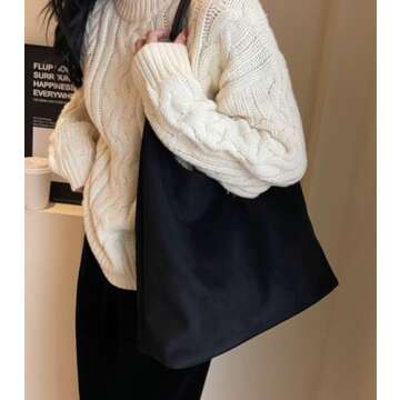 Womens Fashion Shoulder Bags Large Tote Bag Retro Purse Handbag Casual Work Ladies Top Handle Satchel