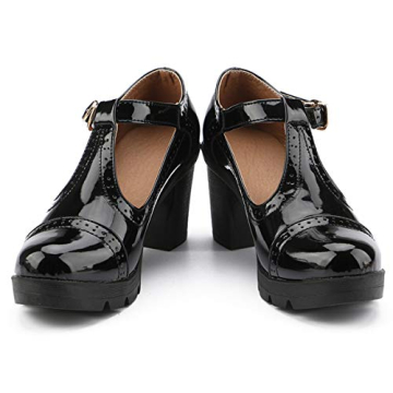 Stylish DADAWEN Women's T-Strap Platform Oxfords Shoes