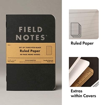Field Notes Pitch Black Memo Book - Compact & Stylish