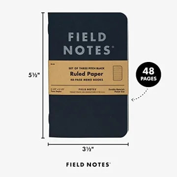 Field Notes Pitch Black Memo Book - Compact & Stylish
