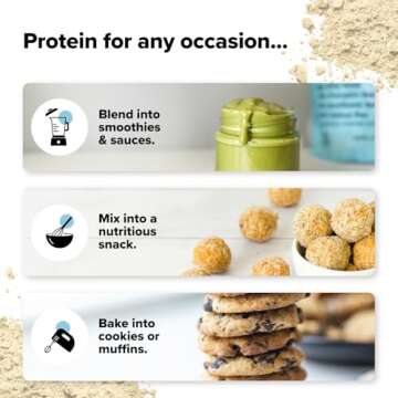 Complement Organic Unflavored Vegan Protein Powder (15 Servings) Low Carb, Low Calorie, Sugar Free, Soy Free, Non-GMO, Gluten Free, Non Dairy- Yellow Pea, Pumpkin Seed- 15g Plant Based Protein Powder