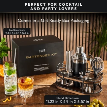 Home Hero 22-Piece Bartender Kit for Cocktail Enthusiasts