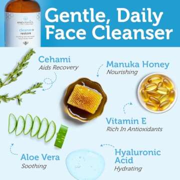 Manuka Honey Face Wash for Women and Men - Sulfate Free Moisturizing Cleanser with Organic Aloe Vera...