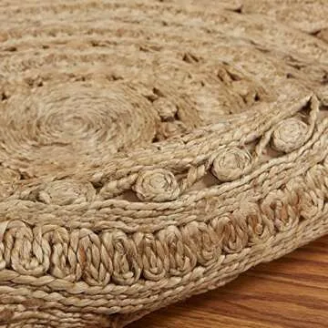 LR Home Jasmine-50134 Rug, 8' Round, Natural