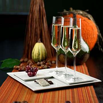 ZWIESEL GLAS Pure Champagne Glass (Set of 6), Graceful Champagne Flutes with Effervescent Point, Dishwasher-Safe Tritan Crystal Glasses, Made in Germany (10 Ounce)