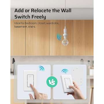 DEWENWILS Wireless Light Socket Easy Installation No Wiring