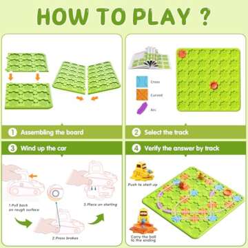 Brain Stem Activity Logic Kits, Board Teaser Games & Puzzles Toys with 200+ Challenges, 4 Difficulty...