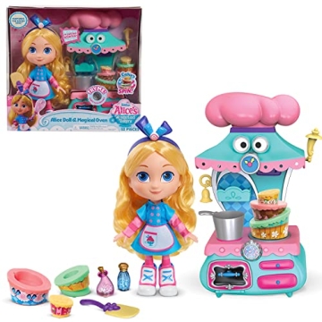Disney Junior Alice’s Wonderland Bakery 10-inch Alice & Magical Oven Doll and Accessory Set for Ki...