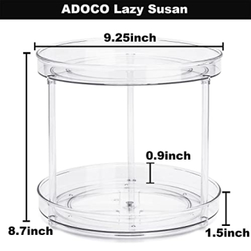 2 Tier Lazy Susan Bathroom Organizer for Clean Spaces