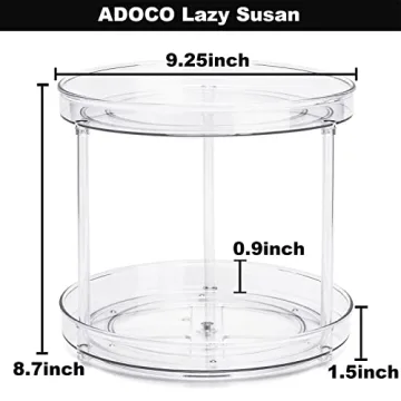 2 Tier Lazy Susan Bathroom Organizer for Clean Spaces