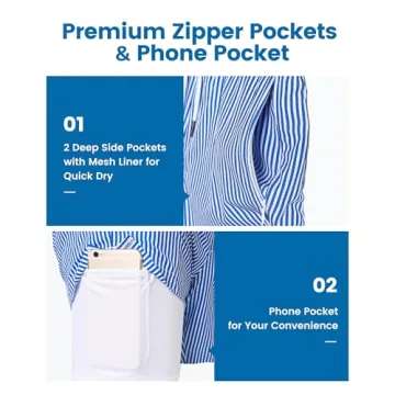 Maamgic Men's Swim Trunks with Compression Liner and Pockets