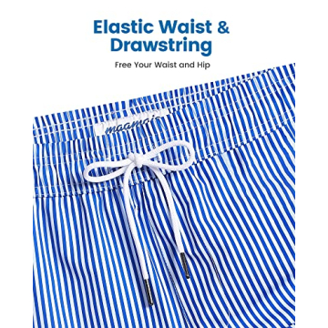 Maamgic Men's Swim Trunks with Compression Liner and Pockets