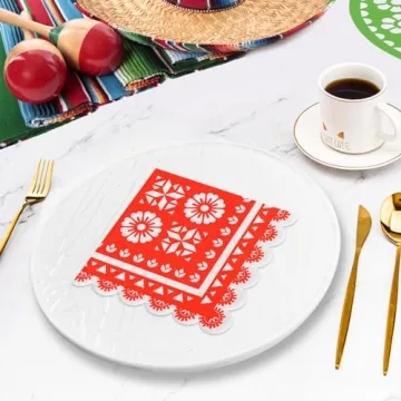 Vibrant 100 Pack Mexican Paper Cocktail Napkins Fiesta
