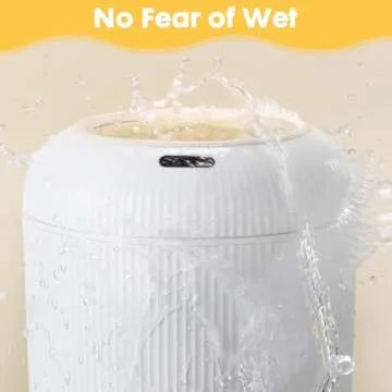 onlcuk Automatic Motion Sensor Bathroom Trash Can with Lid, 3 Gallon / 11L Touchless Trash Garbage Bin with Removable Legs for Bathroom, Kitchen, Bedroom, Office, Small Mini Trash Cans Trashcan -White