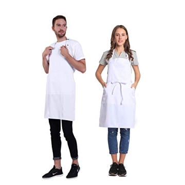 BIGHAS Adjustable Bib Apron - 18 Colors and Extra Long Ties