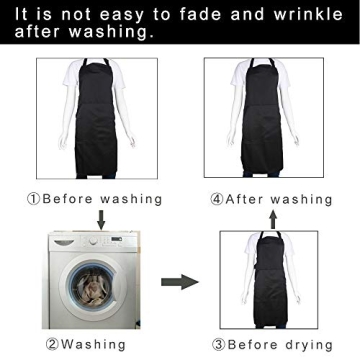 BIGHAS Adjustable Bib Apron - 18 Colors and Extra Long Ties