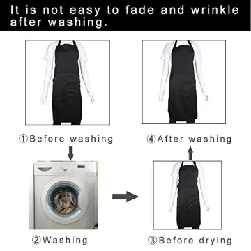 BIGHAS Adjustable Bib Apron - 18 Colors and Extra Long Ties