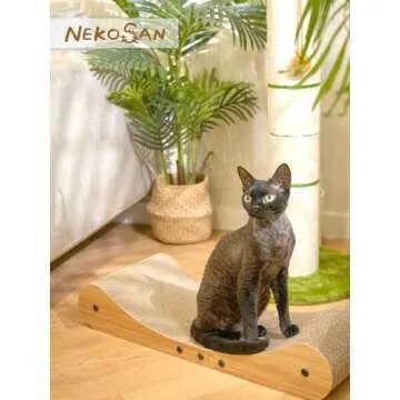 Nekosan Cat Scratcher Cardboard Bed, 27.5" Extra Large Cat Scratch Sofa Bed, Cat Scratcher Lounge Bed for Indoor Cats, 27.5 x 10 Inches Cat Couch Bed - Scratching Board