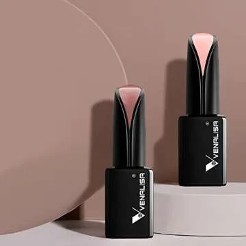 VENALISA 15ml Light Pink Gel Nail Polish, Pink Gel Polish Nude Color Soak Off UV LED Nail Gel Polish Nail Art Starter Manicure Salon DIY at Home, 0.53 OZ