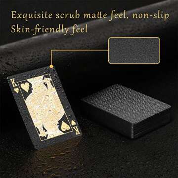 Zayvor 3 Decks Playing Cards Foil Poker Cards Deck of Cards 24K Gold Diamond Foil Poker Cards Waterp...