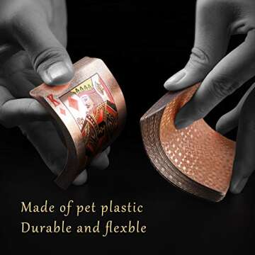 Zayvor 3 Decks Playing Cards Foil Poker Cards Deck of Cards 24K Gold Diamond Foil Poker Cards Waterproof Plastic Cards with Gift Box,Game Tools for Family Game Party- Cool Black, Gold and Rose Gold