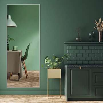 Natsukage Floor Mirror Full Length Mirror Large Long Mirror Wall Mounted Mirror Full Body Mirror Dre...