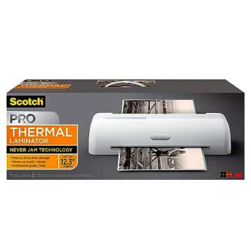 Scotch Brand PRO Thermal Laminator, 12.3-Inch, 1-Minute Warm-up, Fast Lamination, Never Jam Technology, 4-Roller Machine (TL1306)