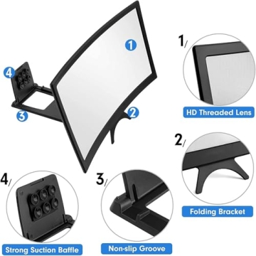 16 Inch 3D Phone Screen Magnifier & Stand