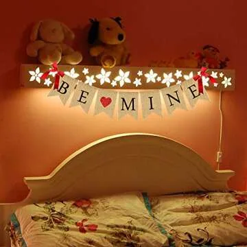 BE Mine Burlap Banner for Valentine's Day Decorations