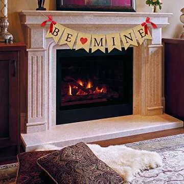 BE Mine Burlap Banner for Valentine's Day Decorations