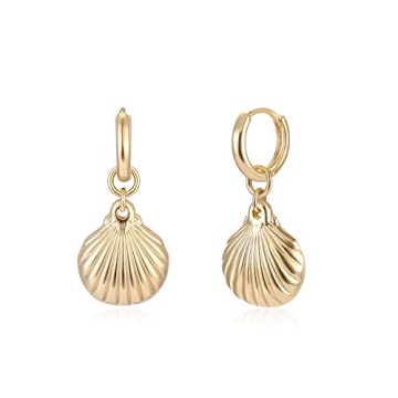 MYEARS Women Gold Shell Earrings Hypoallergenic Boho Style
