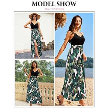 Newshows Dresses for Women 2024 Beach Cover ups Spaghetti Strap Casual Laua Party Tropical Outfits C...