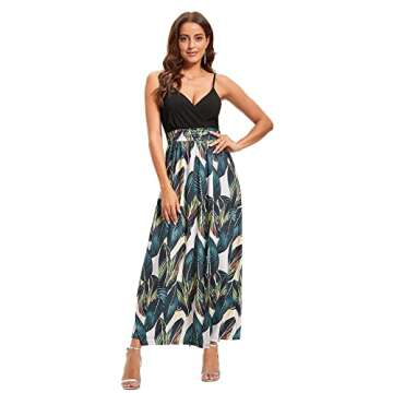 Newshows Dresses for Women 2024 Beach Cover ups Spaghetti Strap Casual Laua Party Tropical Outfits Cocktail Long Formal Flowy Sundresses Trendy (Floral 09, S)