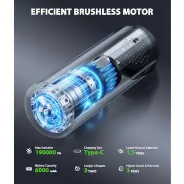 Cordless Handheld 4-in-1 Car Vacuum Cleaner Portable